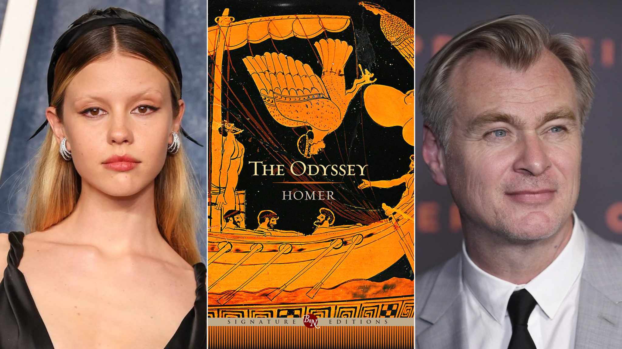 cover immagini Mia Goth e Cristopher Nolan