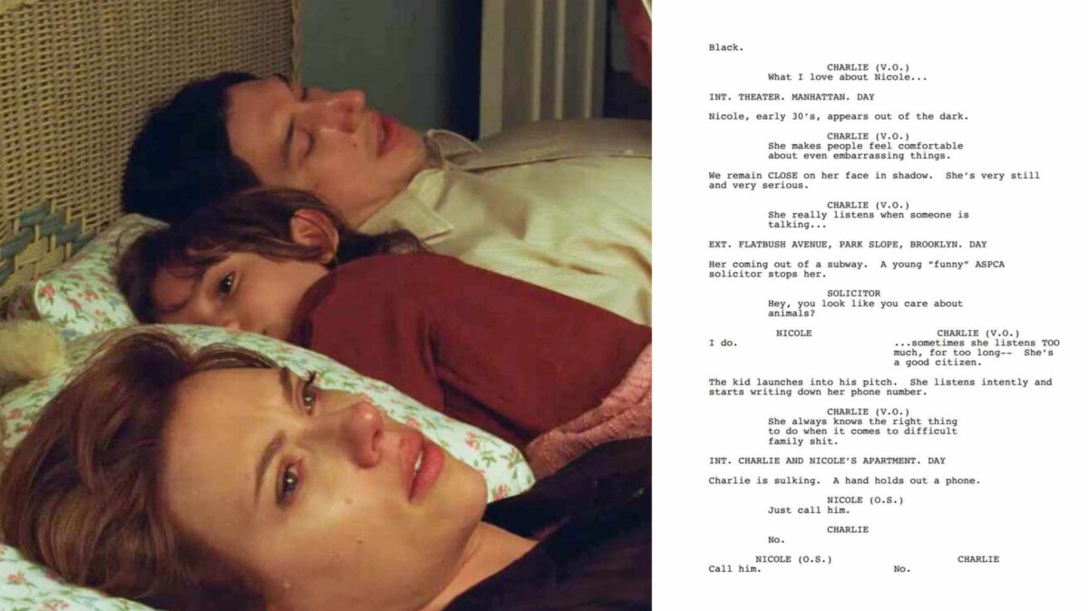 cover immagini e sceneggiatura Storia di un Matrimonio