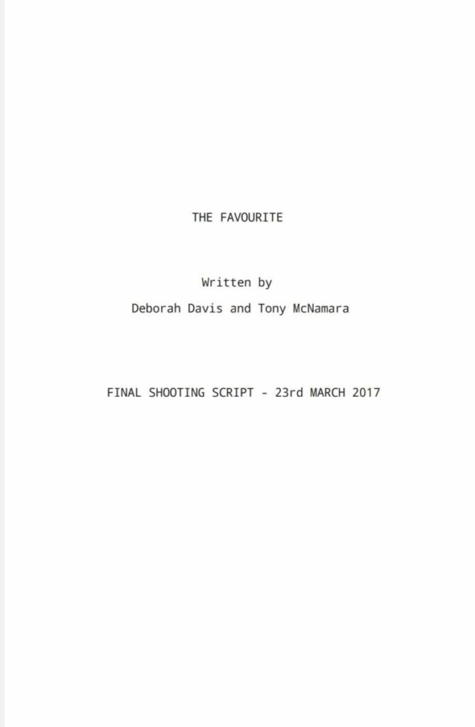 sceneggiatura the favourite