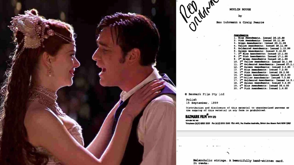 Moulin Rouge!, la sceneggiatura del film che reinventa il musical