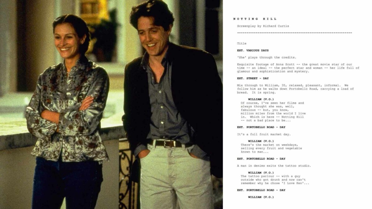 Notting Hill: la sceneggiatura della commedia tra ironia e sentimento