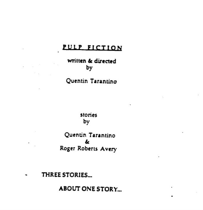 sceneggiatura pulp fiction