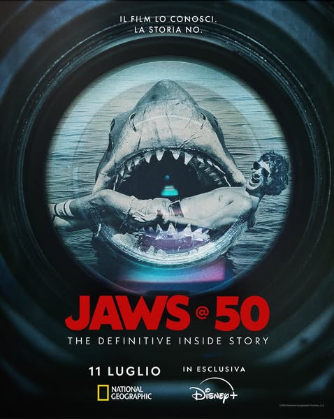 Jaws @ 50 The Definitive Inside Story poster disney+