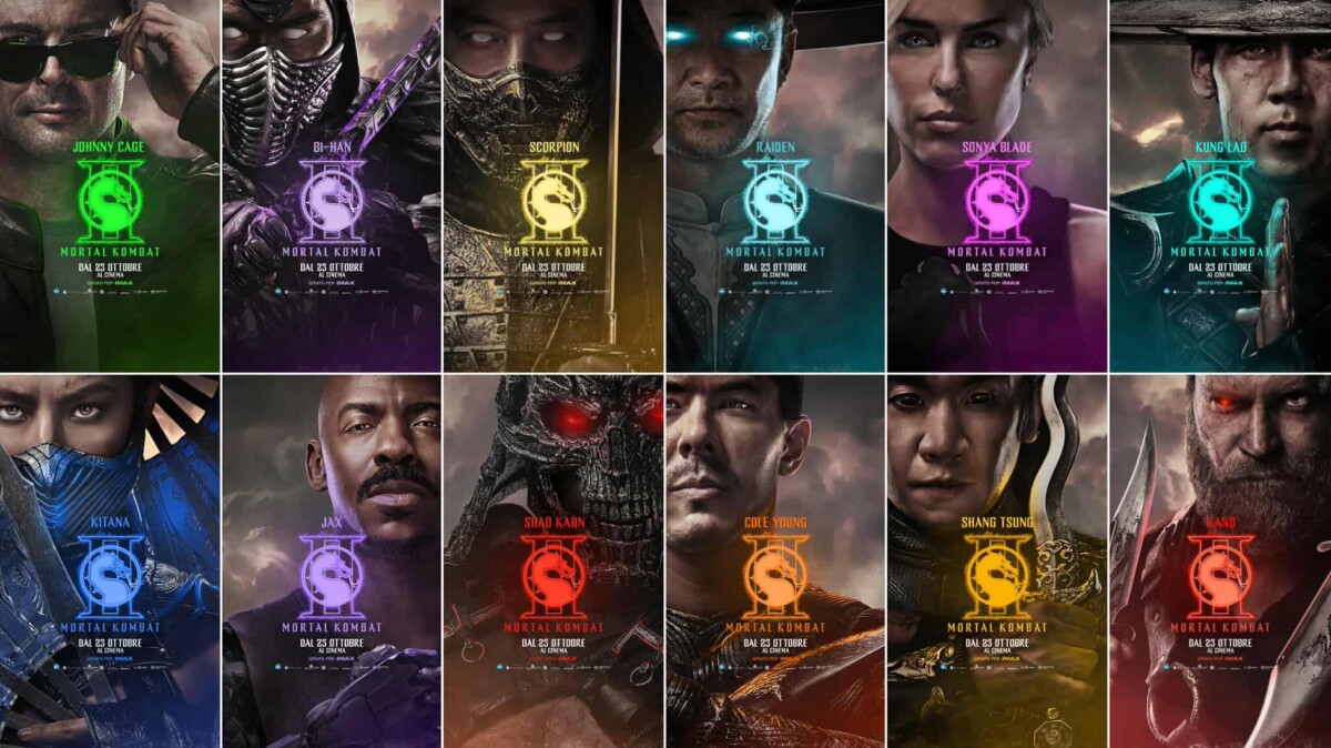 Mortal Kombat 2: i character poster italiani