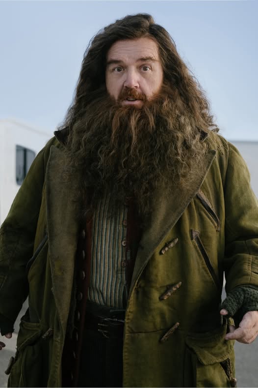Nick Frost interpreta Rubeus Hagrid nella serie "Harry Potter" della HBO.Aidan Monaghan/HBO