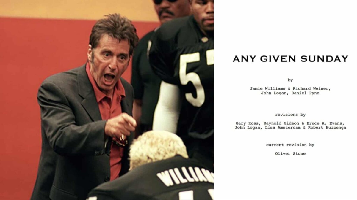 Ogni maledetta domenica: la sceneggiatura del film di Oliver Stone