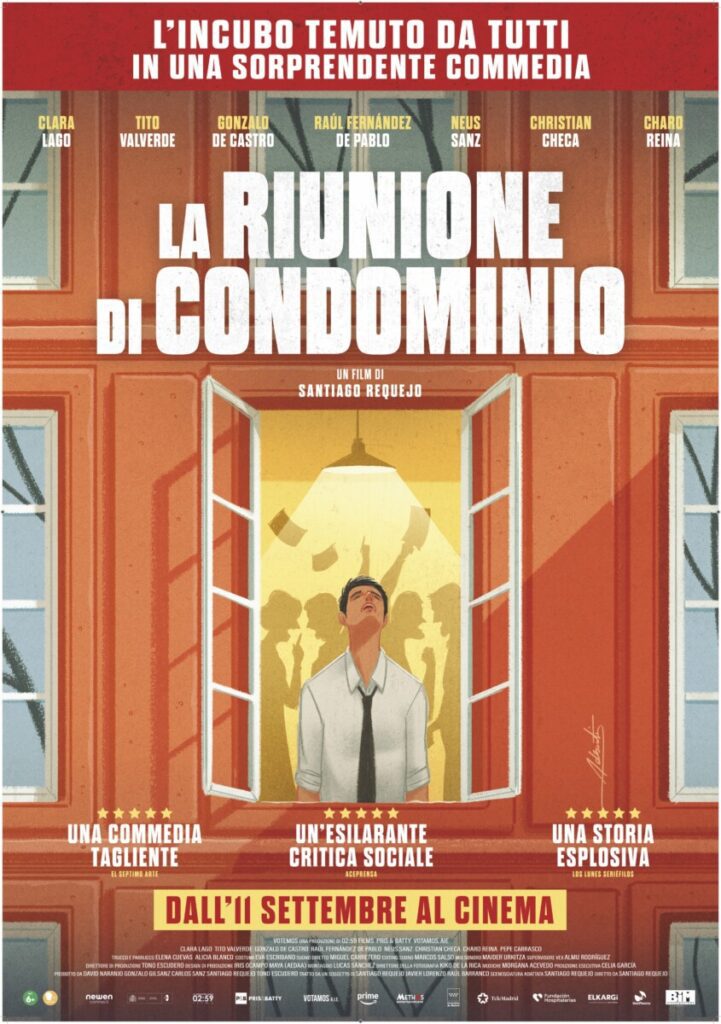 poster italiano la riunione di condominio