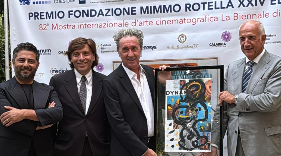 Venezia 82: a Paolo Sorrentino il Premio Mimmo Rotella