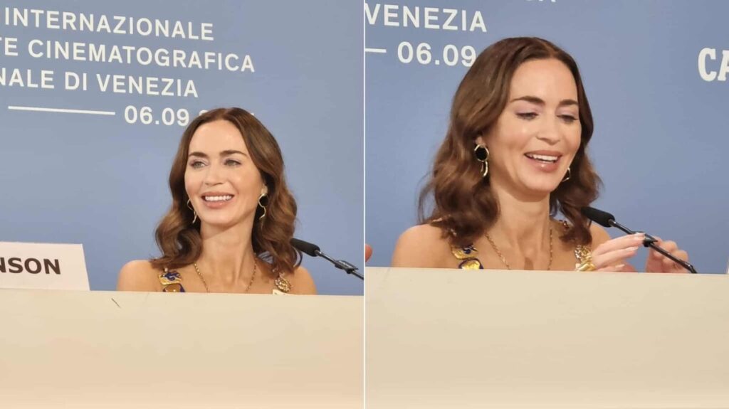 emily blunt incontro stampa