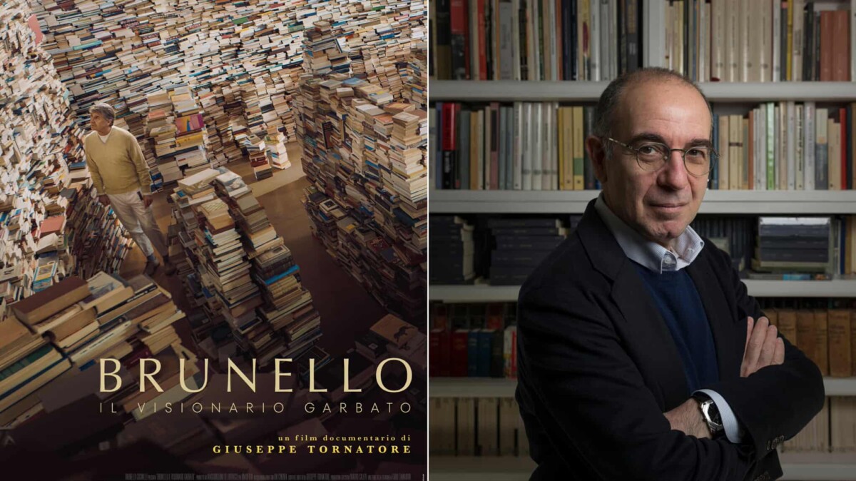 poster brunello il visionario garbato e immagine giuseppe tornatore credit foto Stefano Schirato