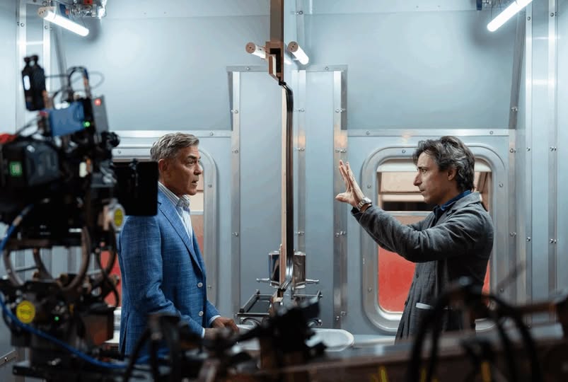 noah baumbatch sul set di jay kelly