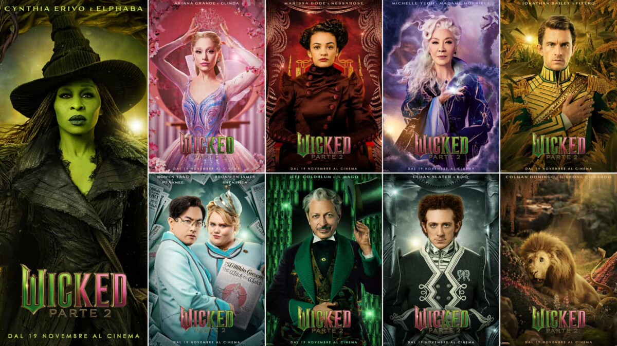 Wicked – Parte 2: i character poster italiani dedicati ai protagonisti