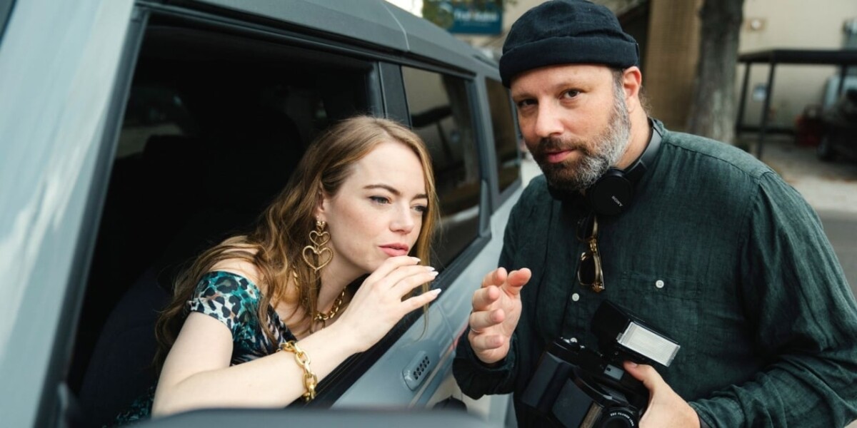 yorgos lanthimos emma stone set bugonia