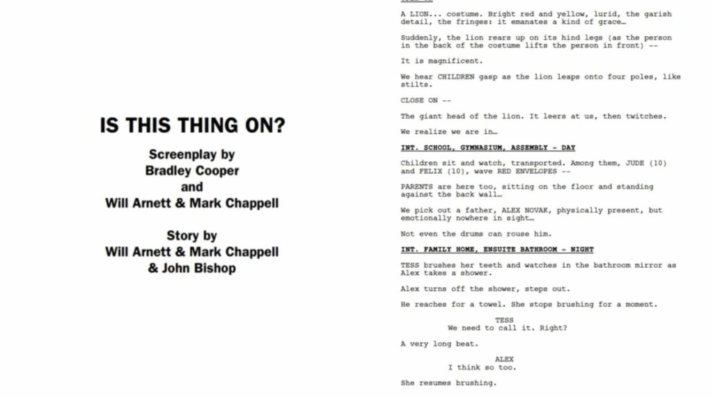 sceneggiatura Is This Thing On