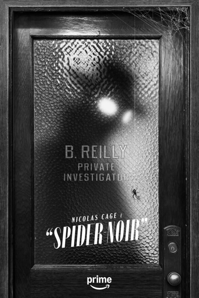 spider-noir poster bianco e nero