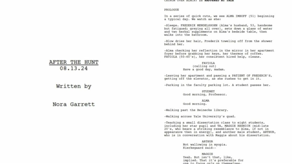after the hunt script