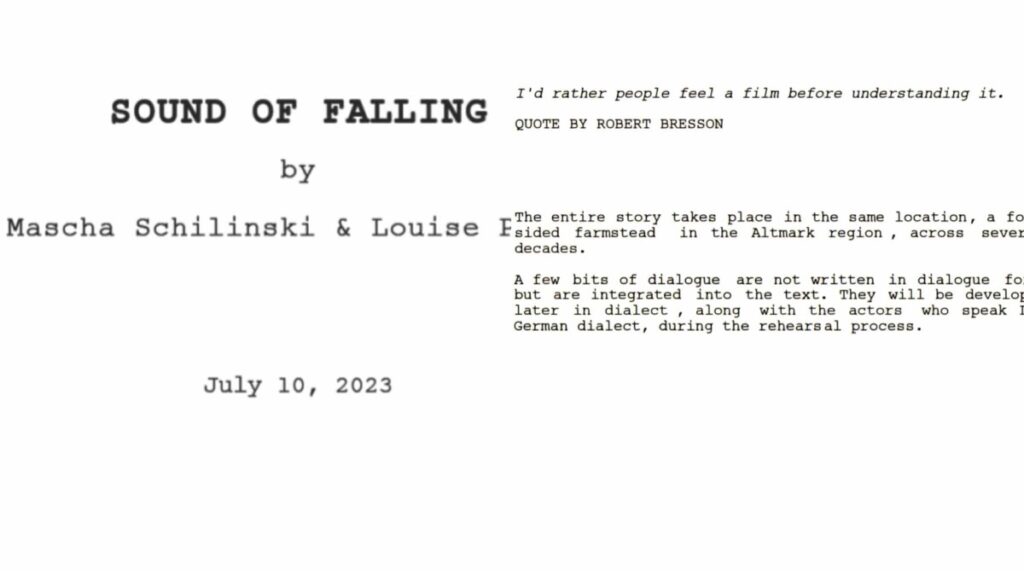 sound of falling script