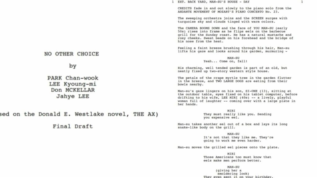 no other choice script