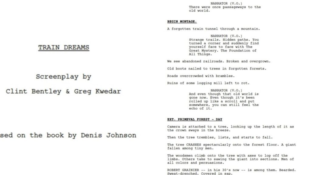 train dreams - script