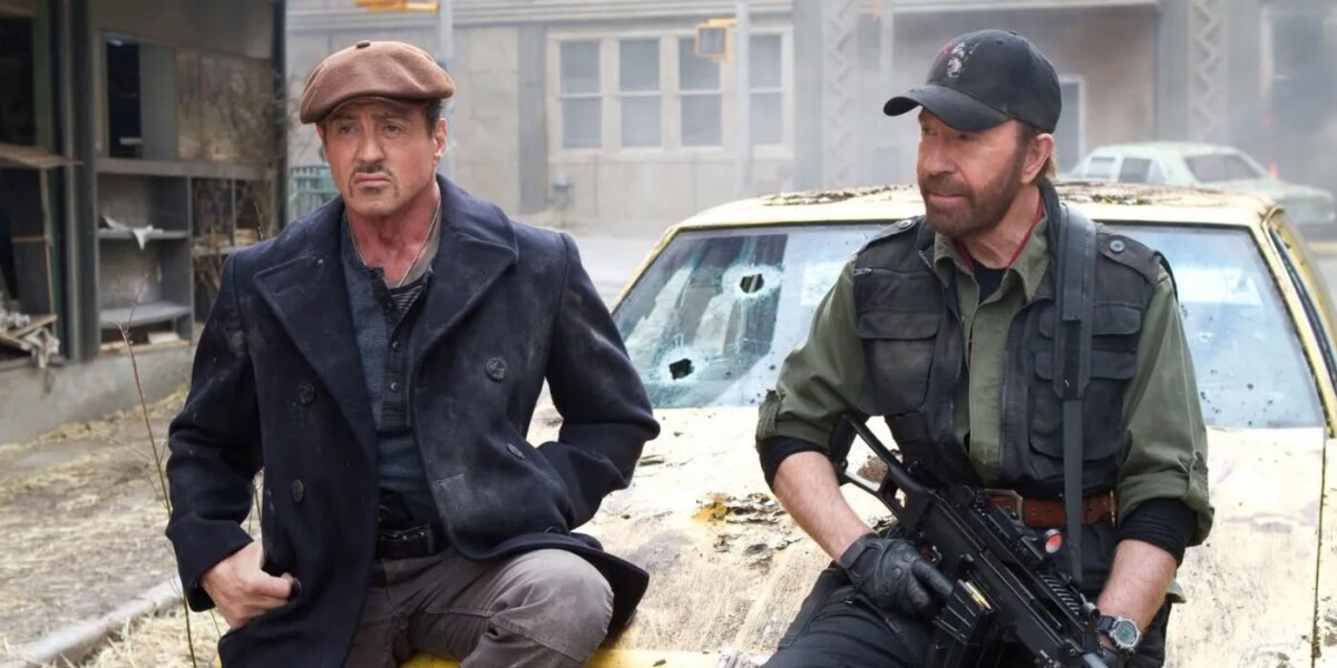 sylvester stallone e chuck norris ne I mercenari