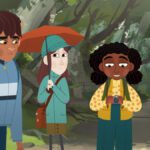 Lorcan (voiced by Ely Solan), Dana (voiced by Billie Boullet), Harper (voiced by Luciana Akpobaro) and Charlie (voiced by Billy Jenkins) in "My Brother the Minotaur," premiering April 24, 2026 on Apple TV.