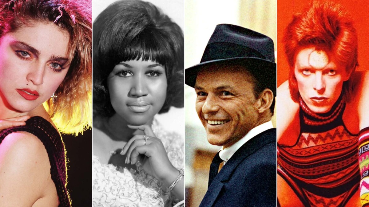 madonna aretha franklyn frank sinatra david bowie