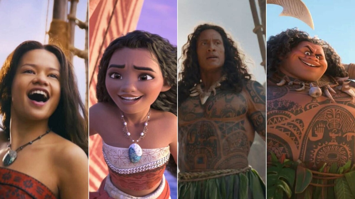 Oceania: i personaggi del live-action Disney a confronto con gli originali animati
