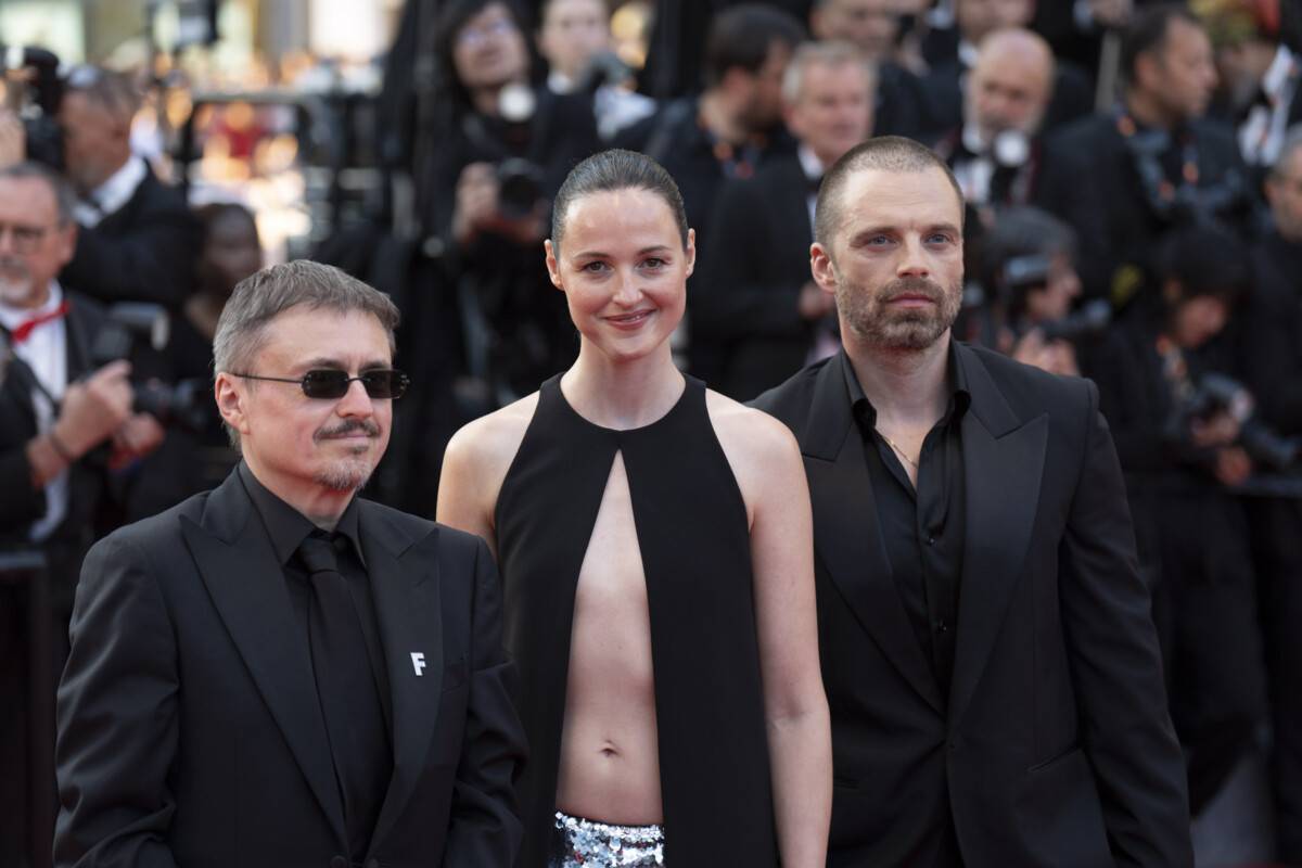 Sebastian Stan, Renate Reinsve e Cristian Mungiu a Cannes 79 - Foto Martina Dal Piano per Think Movies