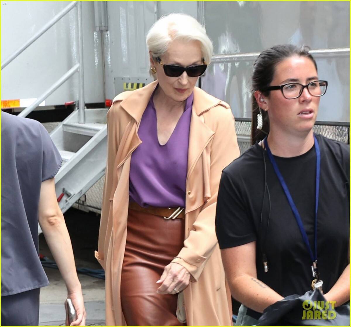 immagine meryl streep set il diavolo veste prada 2